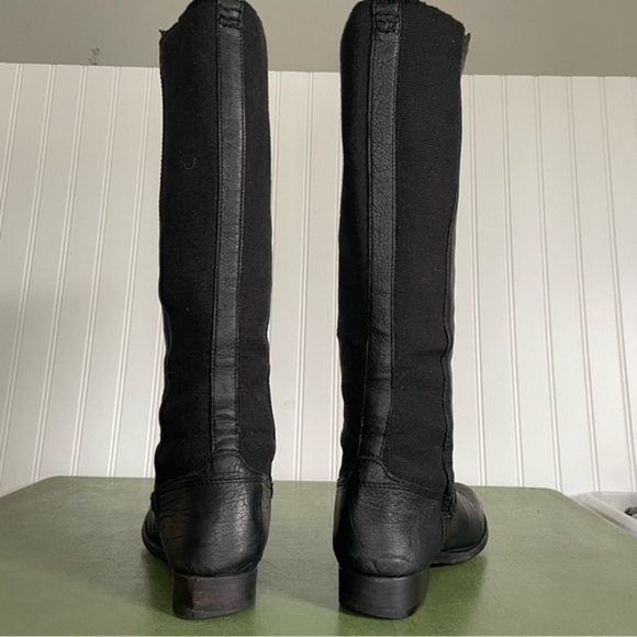 Frye MOLLY GORE Riding Boots in Black Buffalo Leather *Mexico* - Picture 4 of 10